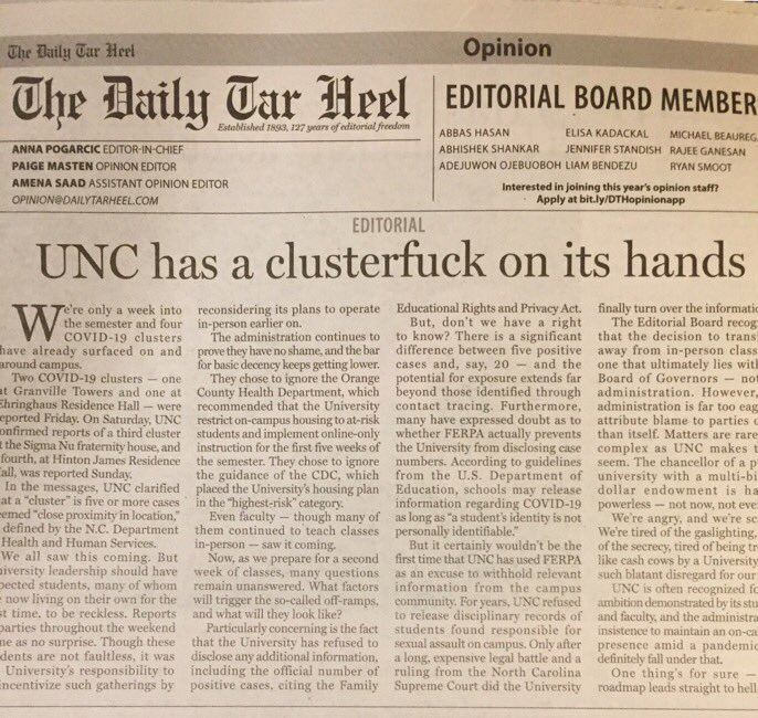 Infamous UNC student newspaper