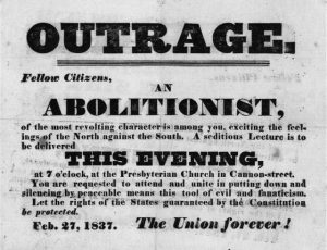 Handbill dated February 27 1837.