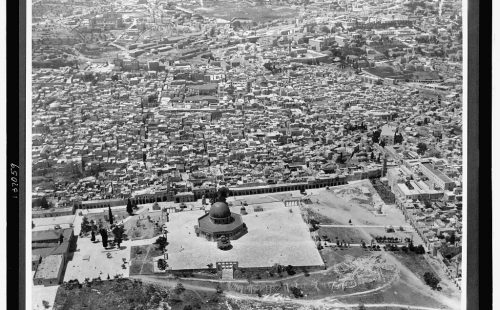 aerial view of Dome of the Rock