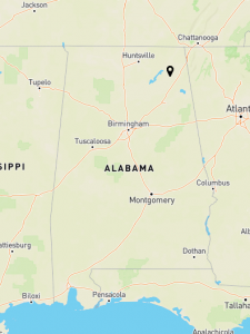 a map of Alabama